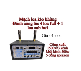 Mạch loa kéo DSP khủng TCB1500 (công xuất 1500w/3kênh ) đánh cùng lúc 4 loa full + 1 sub hơi