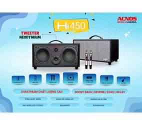 Loa xách tay Hi450 ( công xuất 200w ) có treble từ NEO hát rất hay phân khúc 11kg gọn nhẹ