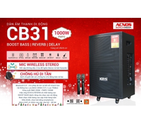 Loa kéo acnos CB31 ( bass 3 tất -công xuất 250w = 1000w PMPO ) chóng hú di tần