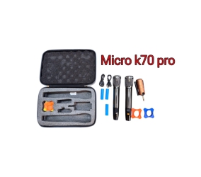 Micro K70pro có tặng kèm hộp da PU ( sử dụng pin sạc 18650 ) rất tiết kiệm